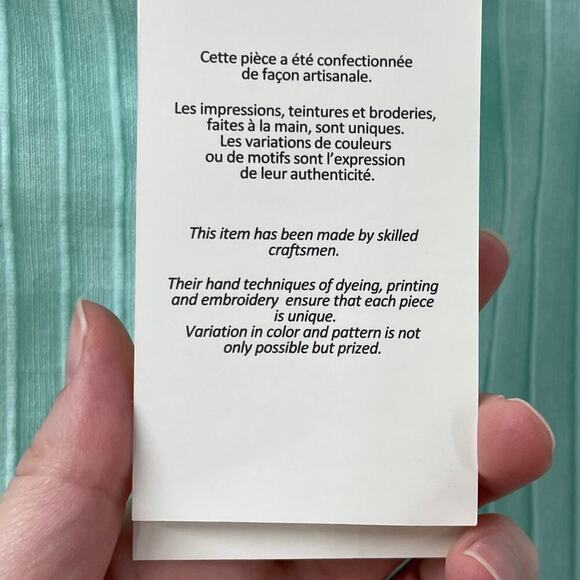 NWT Antik Batik S / 38 Yvonne Blouse Top Light Aqua Long Sleeve Ruffle Collar - Picture 11 of 14